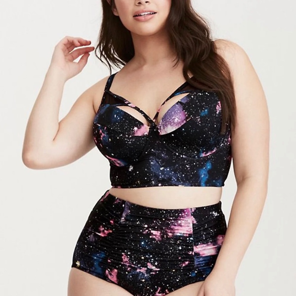GALAXY PRINT STRAPPY BIKINI Torrid Swim 2X 3X